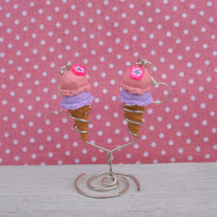 Fialovo-růžové zmrzlinky